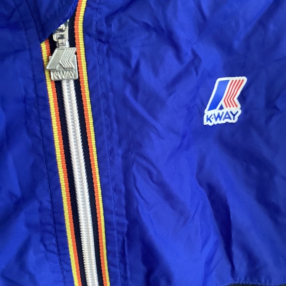 KWay Crewcuts Collab Packable Windbreaker Coat Jacket Size 6 Youth - Picture 4 of 7